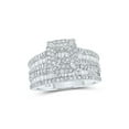 thumbnail image 1 of 10kt White Gold Baguette Diamond Bridal Wedding Ring Band Set 1-1/3 Cttw, 1 of 1