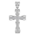 thumbnail image 1 of 10kt White Gold Mens Diamond Flared Significant Cross Necklace Pendant 1-1/2 Ctw., 1 of 2