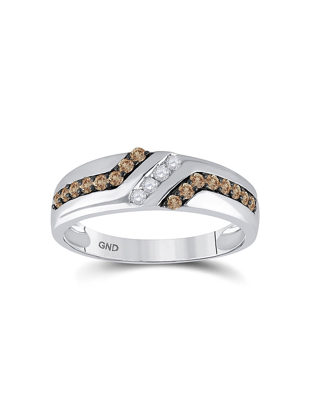 Platinum Men's Round Brown Diamond Bezel set Stud Earrings (1/4 並行輸入品 Order 0.348 Carat Round cut 950 Platinum Brown Diamond Men\u0027s Ring