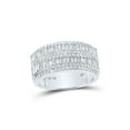 thumbnail image 1 of 10kt White Gold Mens Round Diamond Band Ring 1-1/2 Cttw, 1 of 1