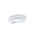 thumbnail image 1 of 10kt White Gold Mens Round Diamond Band Ring 1/2 Cttw, 1 of 1