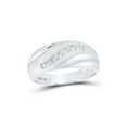 thumbnail image 1 of 10kt White Gold Mens Round Diamond Band Ring 1/4 Cttw, 1 of 2