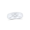 thumbnail image 1 of 10kt White Gold Mens Round Diamond Solitaire Band Ring 1/2 Cttw, 1 of 1