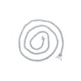 thumbnail image 1 of 10kt White Gold Mens Round Diamond Tennis Chain Necklace 4-5/8 Cttw, 1 of 1