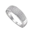 thumbnail image 1 of 10kt White Gold Mens Round Diamond Wedding Band Ring 1/3 Cttw, 1 of 1