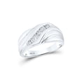 thumbnail image 1 of 10kt White Gold Mens Round Diamond Wedding Band Ring 1/3 Cttw, 1 of 1