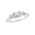 thumbnail image 1 of 10kt White Gold Round Diamond 3-stone Bridal Wedding Engagement Ring 1/10 Cttw, 1 of 1