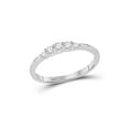 thumbnail image 1 of 10kt White Gold Round Diamond 5-stone Bridal Wedding Engagement Ring 1/4 Cttw, 1 of 1