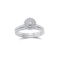 thumbnail image 1 of 10kt White Gold Round Diamond Bridal Wedding Ring Band Set 1/3 Cttw, 1 of 4