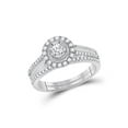 thumbnail image 1 of 10kt White Gold Round Diamond Bridal Wedding Ring Band Set 5/8 Cttw, 1 of 4