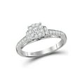 thumbnail image 1 of 10kt White Gold Round Diamond Cluster Bridal Wedding Engagement Ring 1/2 Cttw, 1 of 1