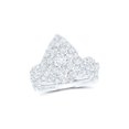 thumbnail image 1 of 10kt White Gold Round Diamond Halo Bridal Wedding Ring Band Set 2 Cttw, 1 of 1