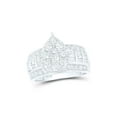thumbnail image 1 of 10kt White Gold Round Diamond Pear Bridal Wedding Engagement Ring 2 Cttw, 1 of 4