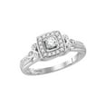 thumbnail image 1 of 10kt White Gold Round Diamond Round Halo Bridal Wedding Engagement Ring 1/3 Cttw, 1 of 1