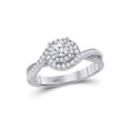 thumbnail image 1 of 10kt White Gold Round Diamond Solitaire Bridal Wedding Engagement Ring 3/8 Cttw, 1 of 1