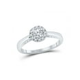 thumbnail image 1 of 10kt White Gold Round Diamond Solitaire Halo Bridal Wedding Engagement Ring 1/3 Cttw, 1 of 1