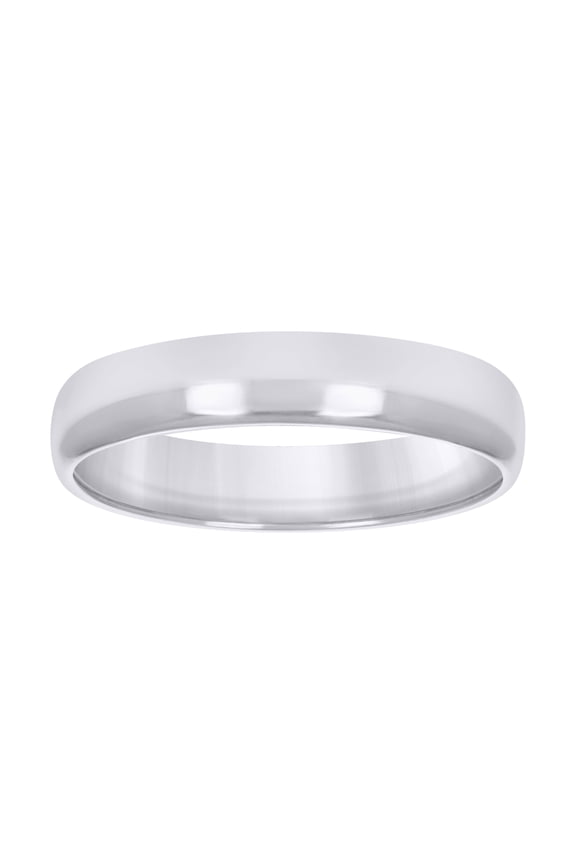 10kt White Gold Unisex 4mm Regular-Fit Wedding Band Ring Size 10