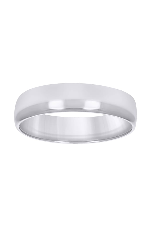 10kt White Gold Unisex 5mm Regular-Fit Wedding Band Ring Size 12