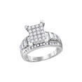 thumbnail image 1 of 10kt White Gold Womens Round Diamond Bridal Wedding Engagement Ring 7/8 Cttw Size 10, 1 of 1