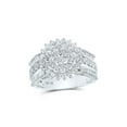 thumbnail image 1 of 10kt White Gold Womens Round Diamond Cluster Ring 1-1/2 Cttw, 1 of 1