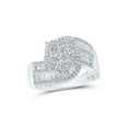 thumbnail image 1 of 10kt White Gold Womens Round Diamond Cluster Ring 1 Cttw, 1 of 1