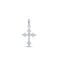 thumbnail image 1 of 10kt White Gold Womens Round Diamond Cross Pendant 1/4 Cttw, 1 of 1