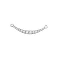 thumbnail image 1 of 10kt White Gold Womens Round Diamond Curved Graduated Bar Pendant Necklace 1/4 Cttw, 1 of 1