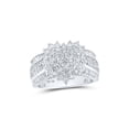 thumbnail image 1 of 10kt White Gold Womens Round Diamond Heart Ring 1-1/2 Cttw, 1 of 1