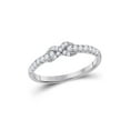 thumbnail image 1 of 10kt White Gold Womens Round Diamond Infinity Knot Stackable Band Ring 1/4 Cttw, 1 of 1