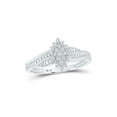 thumbnail image 1 of 10kt White Gold Womens Round Diamond Oval Cluster Ring 1/5 Cttw, 1 of 1