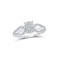 thumbnail image 1 of 10kt White Gold Womens Round Diamond Oval Ring 1/6 Cttw, 1 of 1