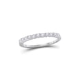 thumbnail image 1 of 10kt White Gold Womens Round Diamond Single Row Band Ring 1/6 Cttw, 1 of 4