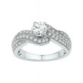 thumbnail image 1 of 10kt White Gold Womens Round Diamond Solitaire Bridal Wedding Engagement Ring 1/2 Cttw, 1 of 1