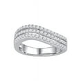 thumbnail image 1 of 10kt White Gold Womens Round Diamond Triple Row Contoured Band Ring 1/2 Cttw, 1 of 1