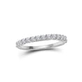 thumbnail image 1 of 10kt White Gold Womens Round Diamond Wedding Single Row Band 1/2 Cttw, 1 of 1