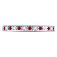 thumbnail image 1 of 10kt White Gold Womens Round Ruby Diamond Single Row Stackable Band Ring 1/3 Cttw, 1 of 4