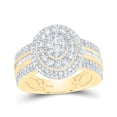 thumbnail image 1 of 10kt Yellow Gold 1 1/4 Cttw Diamond Fashion Oval Wedding Engagement Anniversary Ring, Women Size: 5-9, 1 of 1
