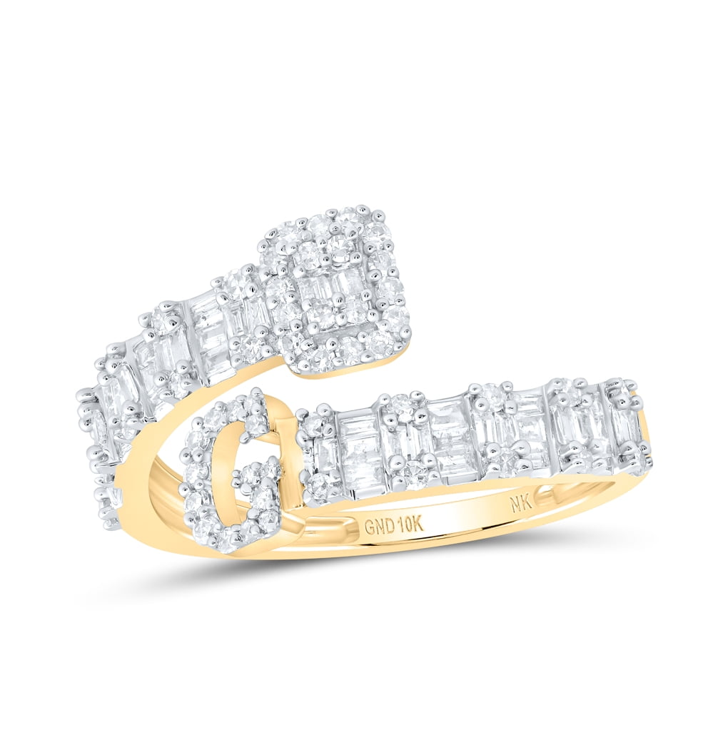1/2 Cttw Quad Diamond Double Cushion Frame Ring - Sterling Silver Vintage Style Ring, Color J, Clarity I3