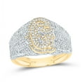 thumbnail image 1 of 10kt Yellow Gold 1 3/4 Cttw Diamond Initial "G" Men's Ring, Men Size: 8-12, 1 of 1