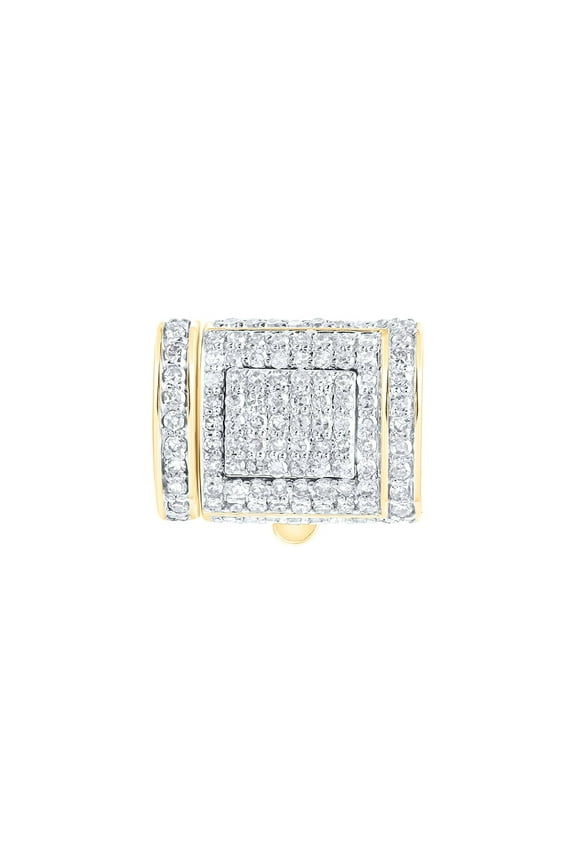 10kt Yellow Gold 1/3ctw Diamond Nk (8mm) Cuban Lock Box