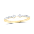 thumbnail image 1 of 10kt Yellow Gold 1/8 Cttw Diamond Bridal Wedding Engagement Anniversary Ring, Women Size: 5-9, 1 of 1