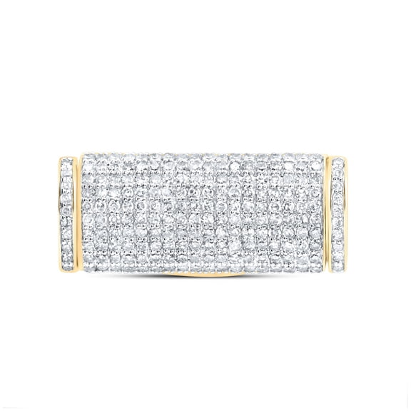 10kt Yellow Gold 1 Cttw Diamond (12mm) Cuban Lock Box