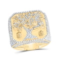 thumbnail image 1 of 10kt Yellow Gold 3 Cttw Diamond Money Tree Mens Ring, Men Size: 8-12, 1 of 1