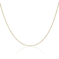 thumbnail image 1 of 10K Solid Yellow Gold 0.8mm Cable Rolo Link Chain Belcher Necklace, 1 of 4