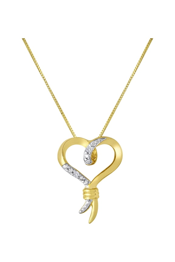 10kt Yellow Gold Diamond Accent Pendant, 18