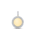 thumbnail image 1 of 10kt Yellow Gold Mens Baguette Diamond Memory Circle Charm Pendant 3 Cttw, 1 of 1