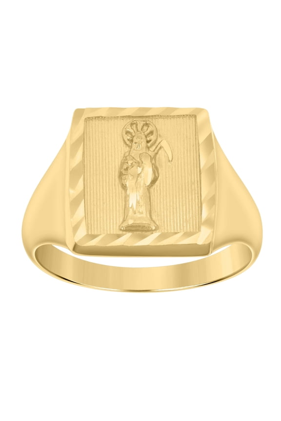 10kt Yellow Gold Mens Death Angel Grim Reaper Ring 4.6 Grams