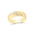 thumbnail image 1 of 10kt Yellow Gold Mens Round Channel-set Diamond Wedding Anniversary Band Ring 1/4 Cttw, 1 of 1