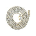 thumbnail image 1 of 10kt Yellow Gold Mens Round Diamond 22-inch Link Chain Necklace 3-3/8 Cttw, 1 of 1