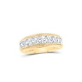 thumbnail image 1 of 10kt Yellow Gold Mens Round Diamond Band Ring 2 Cttw, 1 of 1